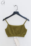 SWAYING 24 Autumn and Winter Cashmere Short Camisole Series SW-SW24AW1T04-LV Green SW24AW1T04
